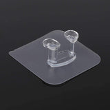 Transparent Self-Adhesive Wall Hook – Drill-Free, Waterproof & Oil-Proof for Toothbrush, Socket (1 Pc)