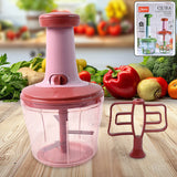 Apex  Quba Push Chopper with Stainless Steel Blades (1000ml)