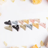 Triangle Shape Mix Color Plastic Hair Claw Clip – 1 Pc Durable Grip for Women and Girls