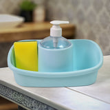 3 in 1 Hand wash Liquid Soap Dispenser with Sponge Holder (1 Set)