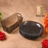 Plastic Household Plates Dinner Plates Dish Tray Skewer Bone Plate Set (10 Pcs Set)