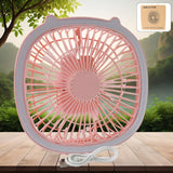 USB PORTABLE MINI DESK FAN WITH LIGHT & COLOR BOX (1 PC / Mix Color)