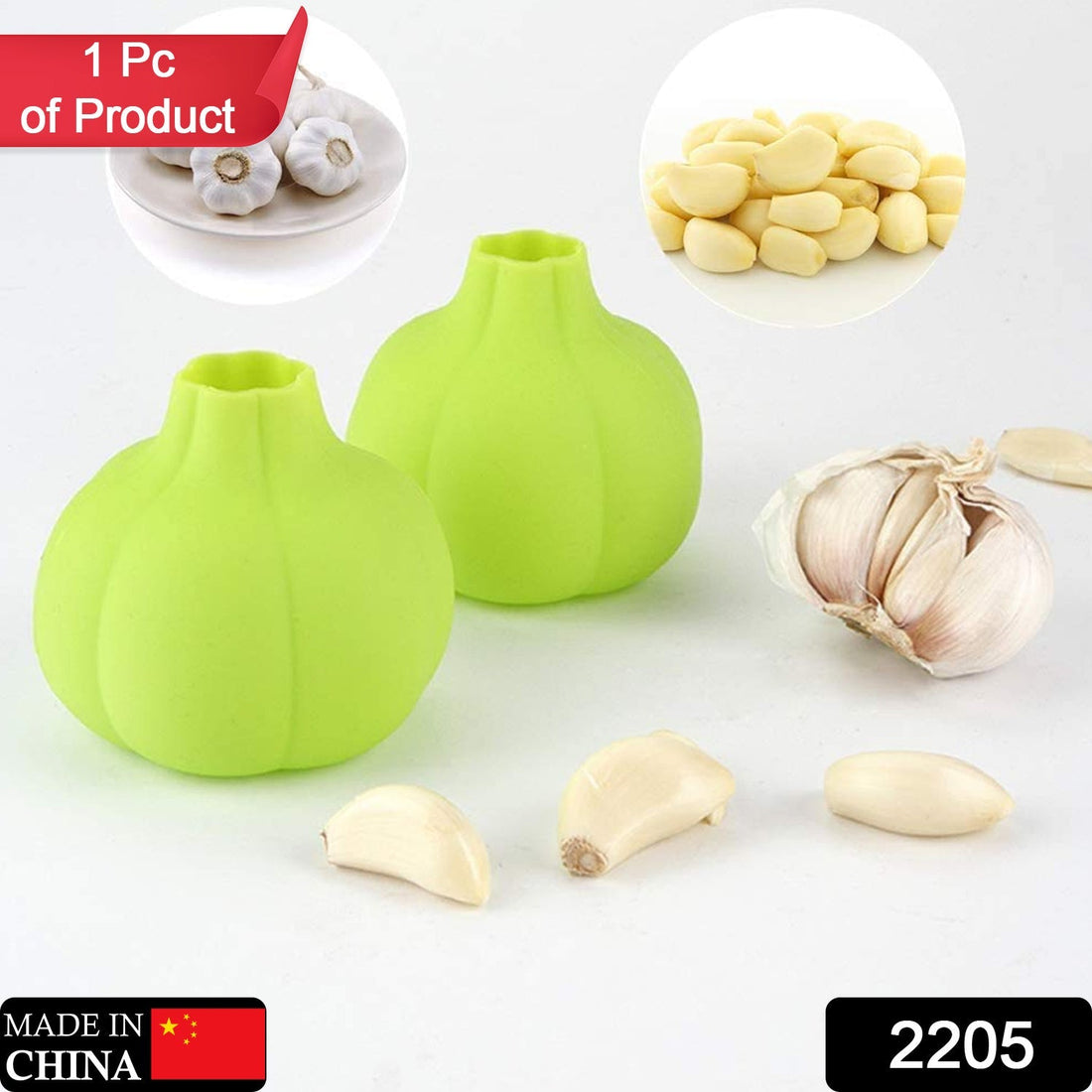 Easy-to-use silicone peeler for garlic and ginger.