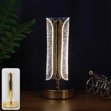 Luxury Tall Cylindrical Crystal Table Lamp (1 Pc)