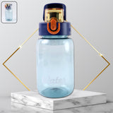 Blue Plastic Leak-Proof Flip Cap & Safty Lock Water Bottle (600ml Approx / 1 Pc)
