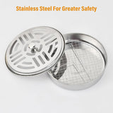 Decorative Mosquito Coil Holder Mosquito Coil Container, Incense Holder Safe Burning Coil Tray for Home Patio Pool Side Outdoor, Metal Tray