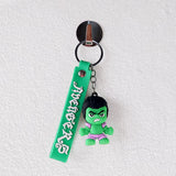 Cute Cartoon Silicone 3D Key Chain with Metal Hook & Strap (Pack of 1)