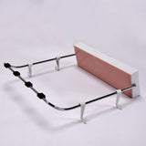 Wall-Mounted Foldable Wash Basin Storage Rack with Self-Adhesive Sticker