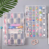 36 Grids Clear Plastic Organizer Box with Adjustable Compartment Dividers, Jewellery Storage Organizer Collection Box (1 pc )