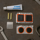 Bicycle Tire Repair Kit Puncture Repair Set with Adhesive Portable Tools (Mix Design / 1 Set)