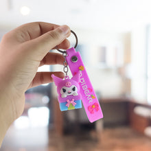 Cute Cartoon Silicone 3D Key Chain with Metal Hook & Strap (Pack of 1)