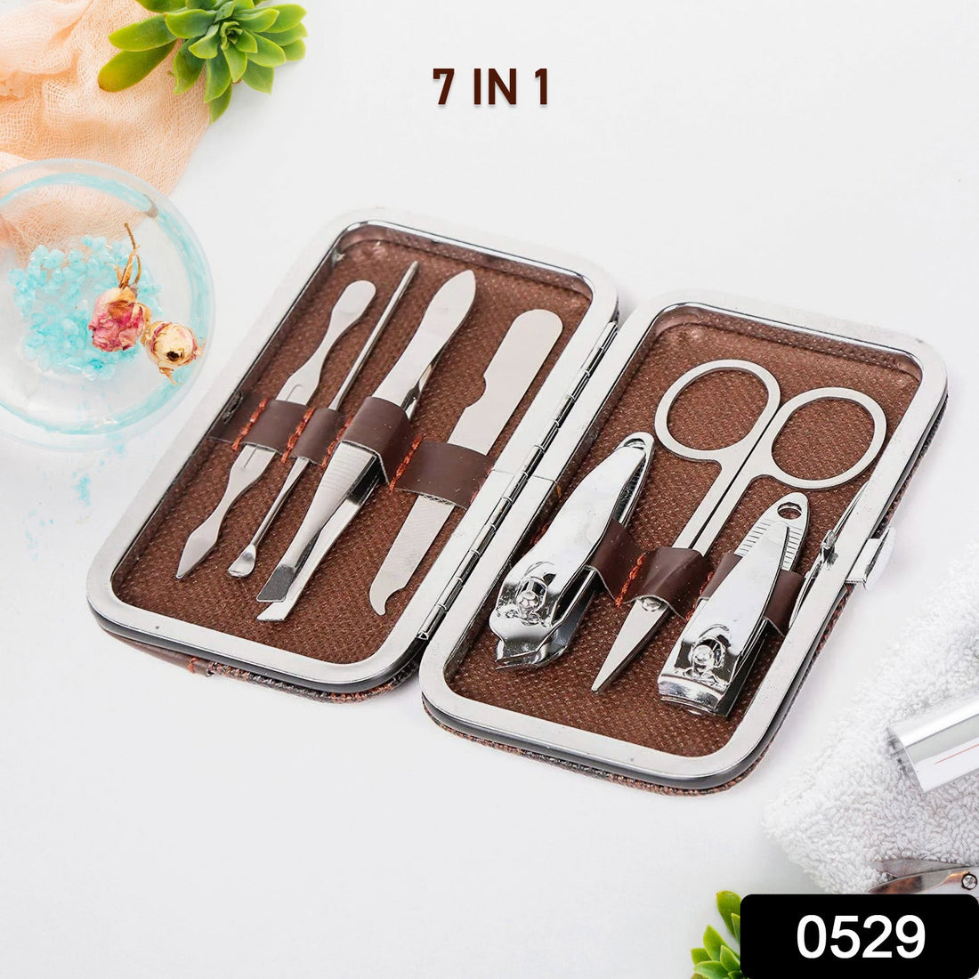 7-in-1 pedicure and manicure tool kit for women