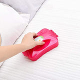 Handheld roller brush for carpets with crumb catcher