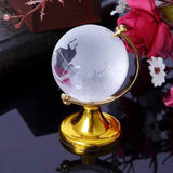 World Map with Golden Stand