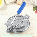 PURI PRESS MAKER - STAINLESS STEEL PURI MAKER PRESS MACHINE - ROTI CHAPATI PRESSER FOR HOME -KHAKHRA- PURI MAKER PRESS MACHINE WITH HANDLE, MANUAL PURI MAKER (MEDIUM)