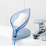 Plastic Leaf Shape Soap Box, Soap Holder (1 Pc / With Color Box)
