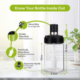 Silicone Grip Oil Dispenser with Brush