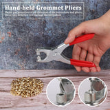 Grommet Setting Tool with 25 PCS Gold Eyelets Grommets Steel Hole Punch Setter Kit for Leather, Canvas, All Fabrics Men and Women Clothes, Shoes, Belts, Crafts