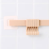 Self-Adhesive 6-Hook Wall Hanging Rack (1 Pc)