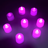 Pink Flameless LED Tealights, Smokeless Plastic Decorative Candles - Led Tea Light Candle For Home Decoration , Diwali (Pack Of 8pc) ( Diya , Divo , Diva , Deepak , Jyoti)