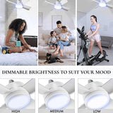 Original Cool LED Socket Fan Light – Ceiling Fan Replacement, 1000 Lumens/5000K, Remote Controlled (Remote Battery Not Included)