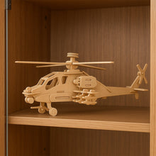 3D Wooden Helicopter Puzzle DIY Model Kit (1 Set)