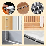 Wire Wall Clips, Plastic Cable Clips Round Wire Pins with Steel Nail (20 Pcs Set)