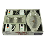 Sunday Funday 6-Piece Tea Set – Platter & Dual Bowl
