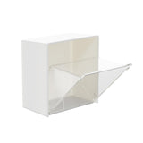Wall-mounted storage box, adhesive flip holder, compact size
