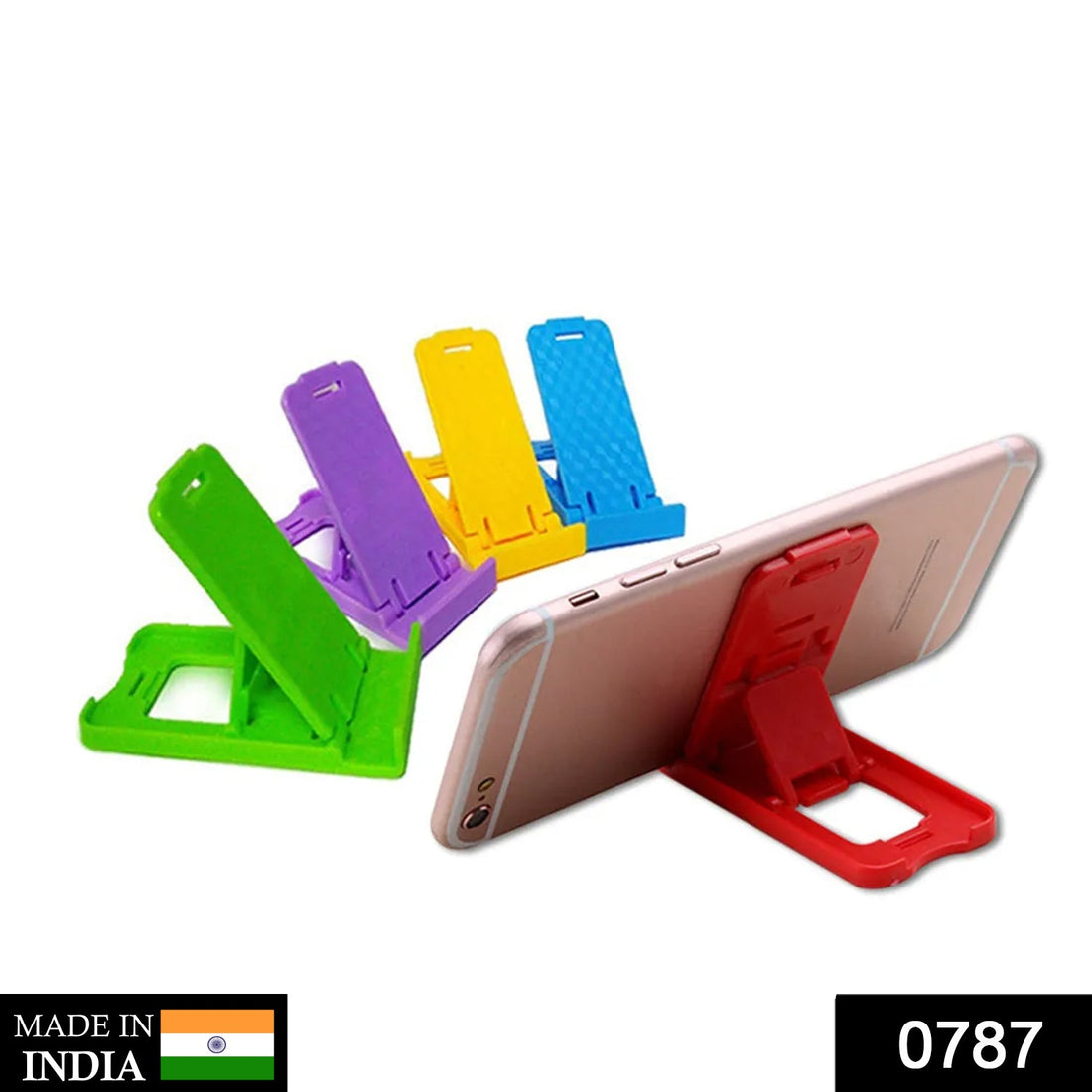 Universal phone holder stand that is portable and foldable.