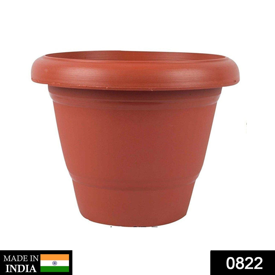 Heavy-duty brown garden pot for flowers and plants