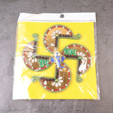 Golden Swastik Shubh Labh Wall Hanging with Ganesh Idol (1 Pc)
