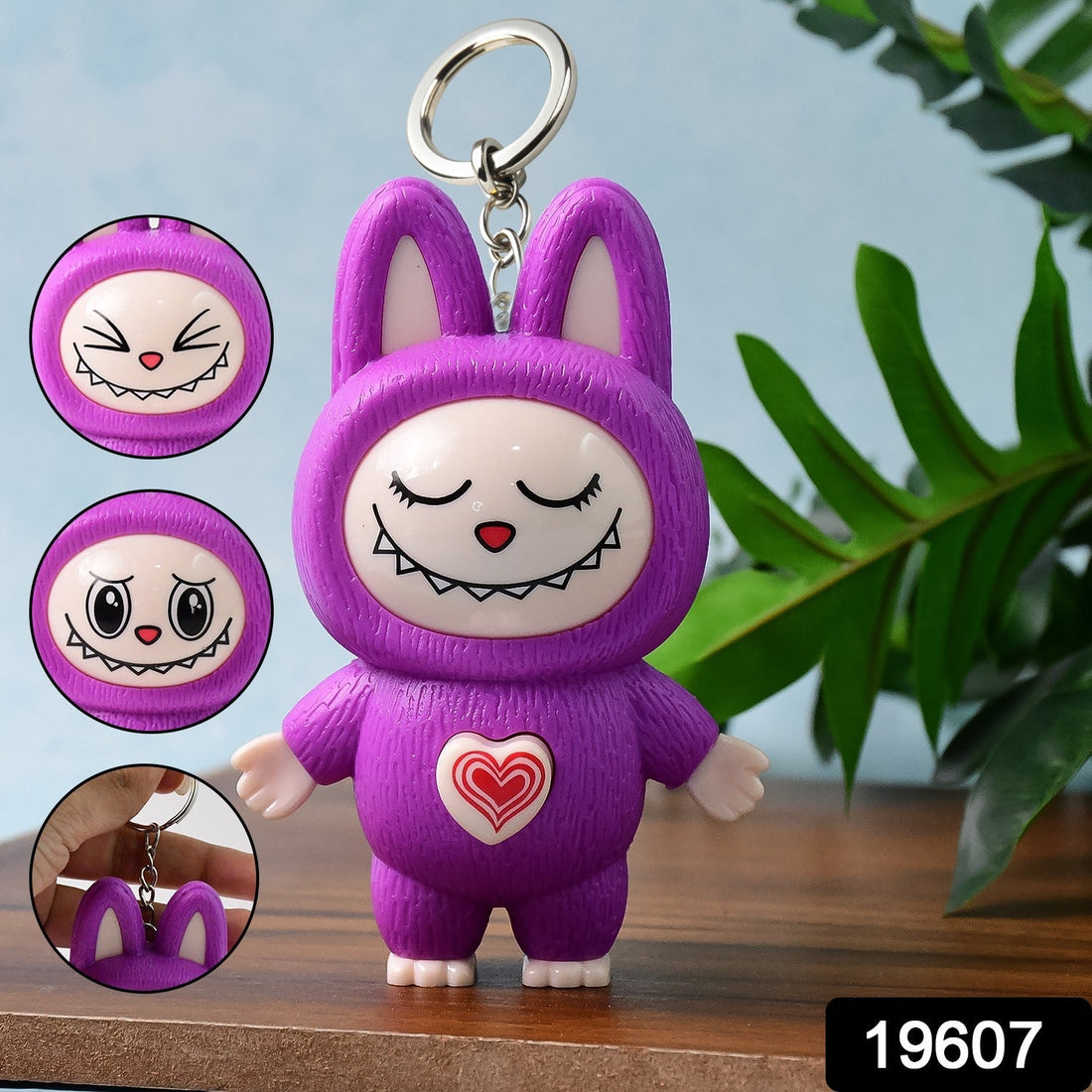Cartoon Character Face Changing Toy With Key Holder