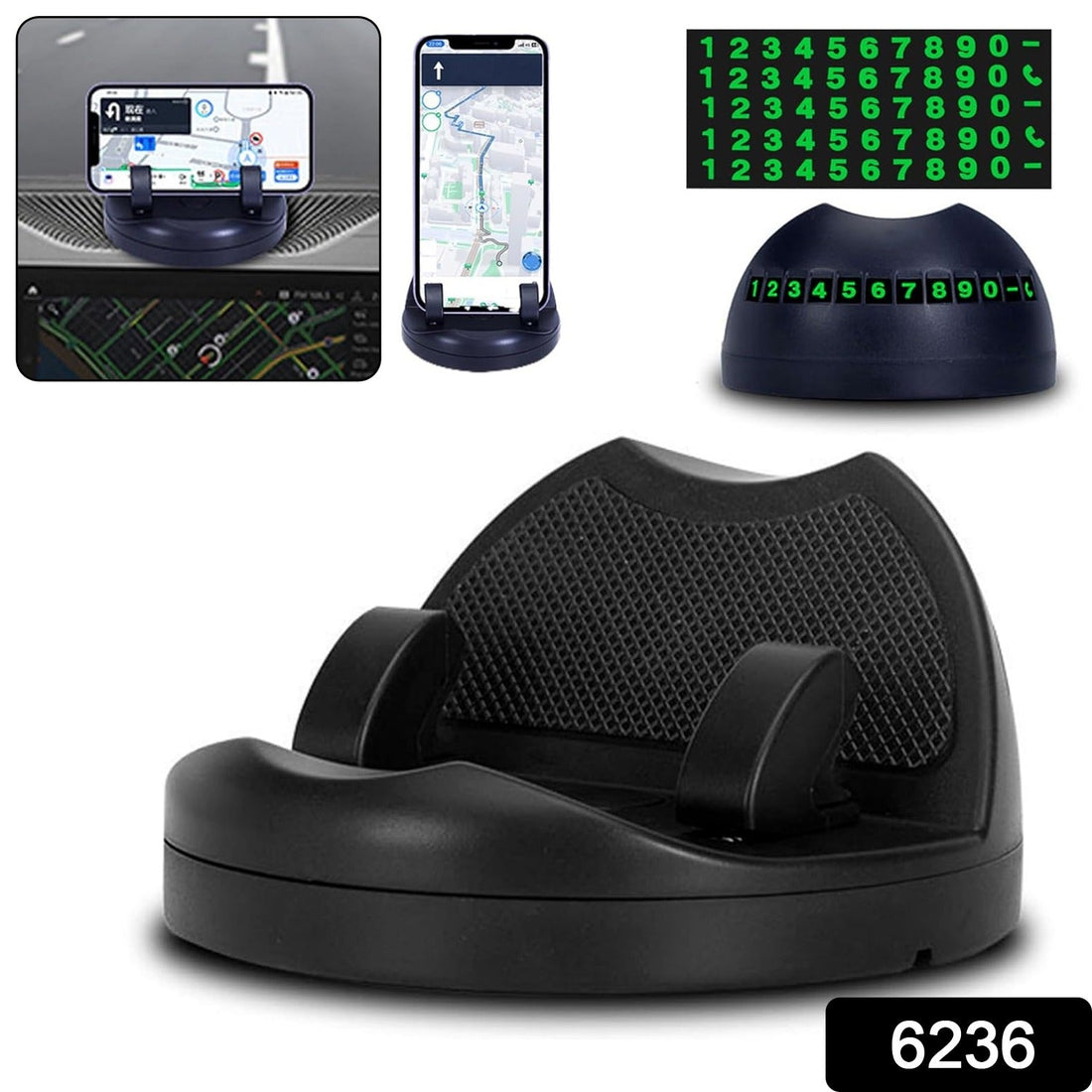 2 in 1 Car Anti-Slip Mat, Phone Holder Non Slip Sticky Phone Mount Holder