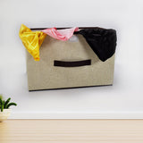 Foldable Storage Box with Lid and Handles, Cotton and Linen Storage Bins and Baskets Organizer for Nursery, Closet, Bedroom, Home