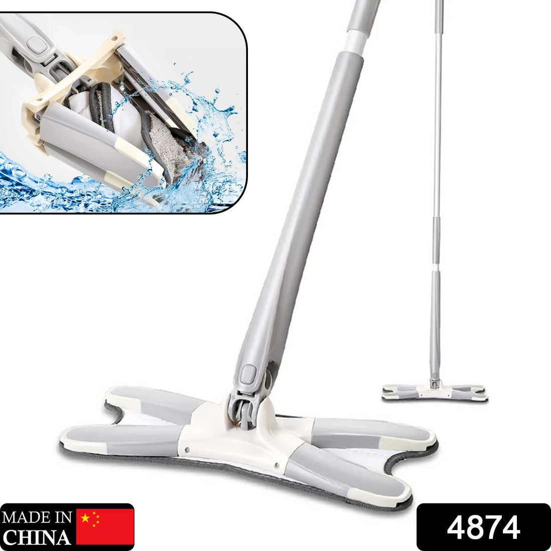 X-shape mop for effective floor cleaning