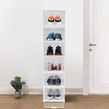 6-Layer Stackable Foldable Storage Organizer Cart for Clothes, Kitchen, Closet & Bathroom