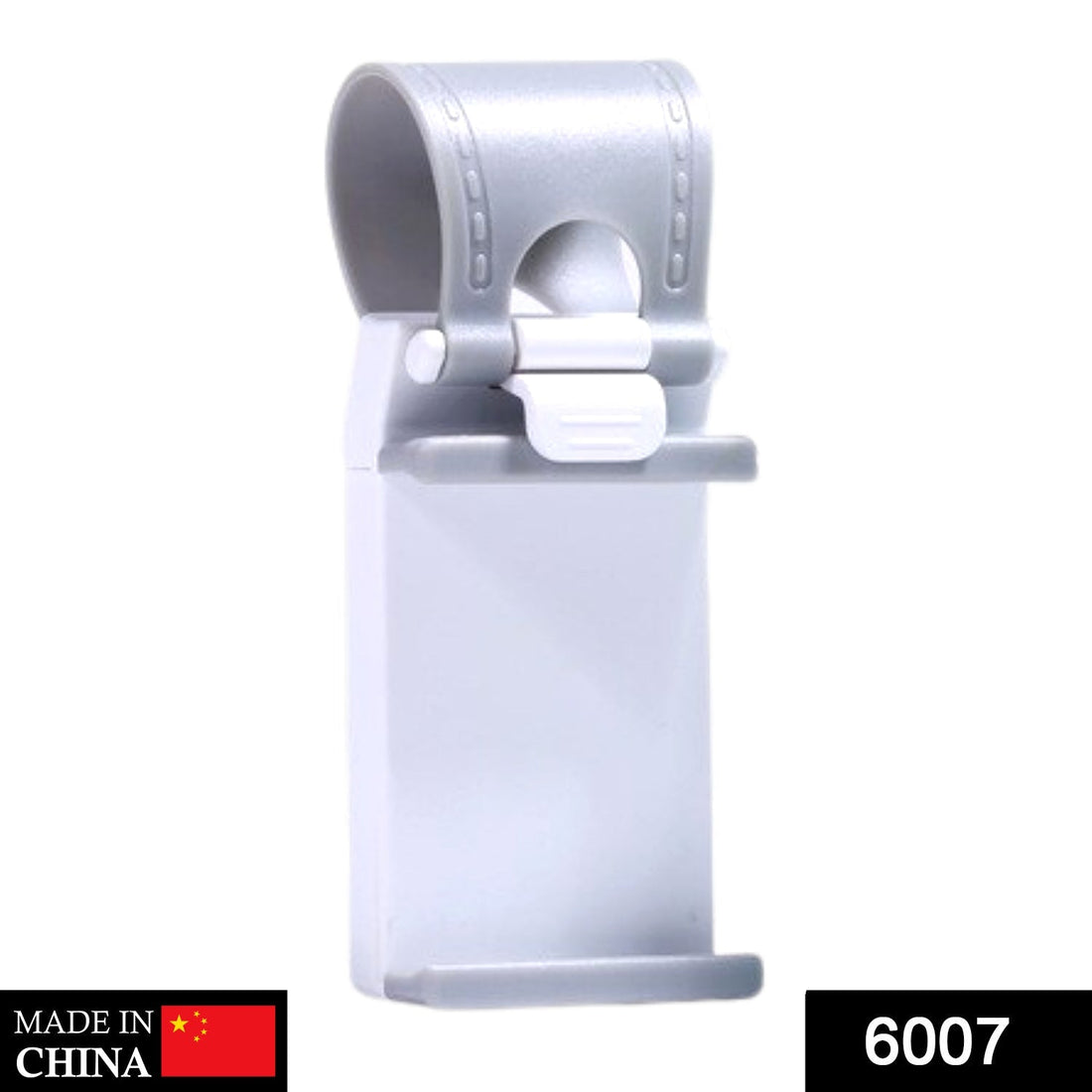 Compact car phone holder for steering wheel use