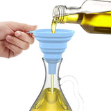 Foldable kitchen funnel for liquid and powder transfer