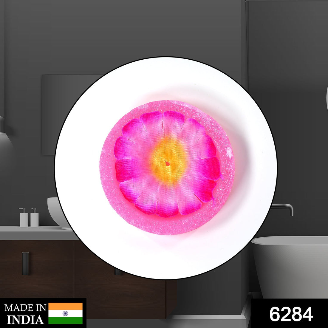 Air freshener block with flower design for bathroom or toilet