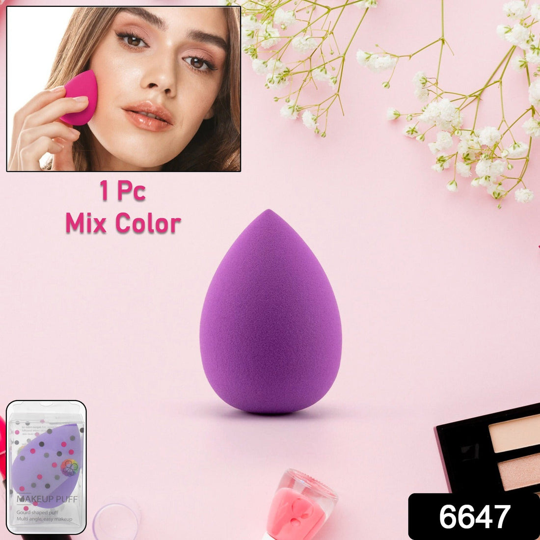Makeup Sponge for blending liquid Foundations, Powders, and Creams