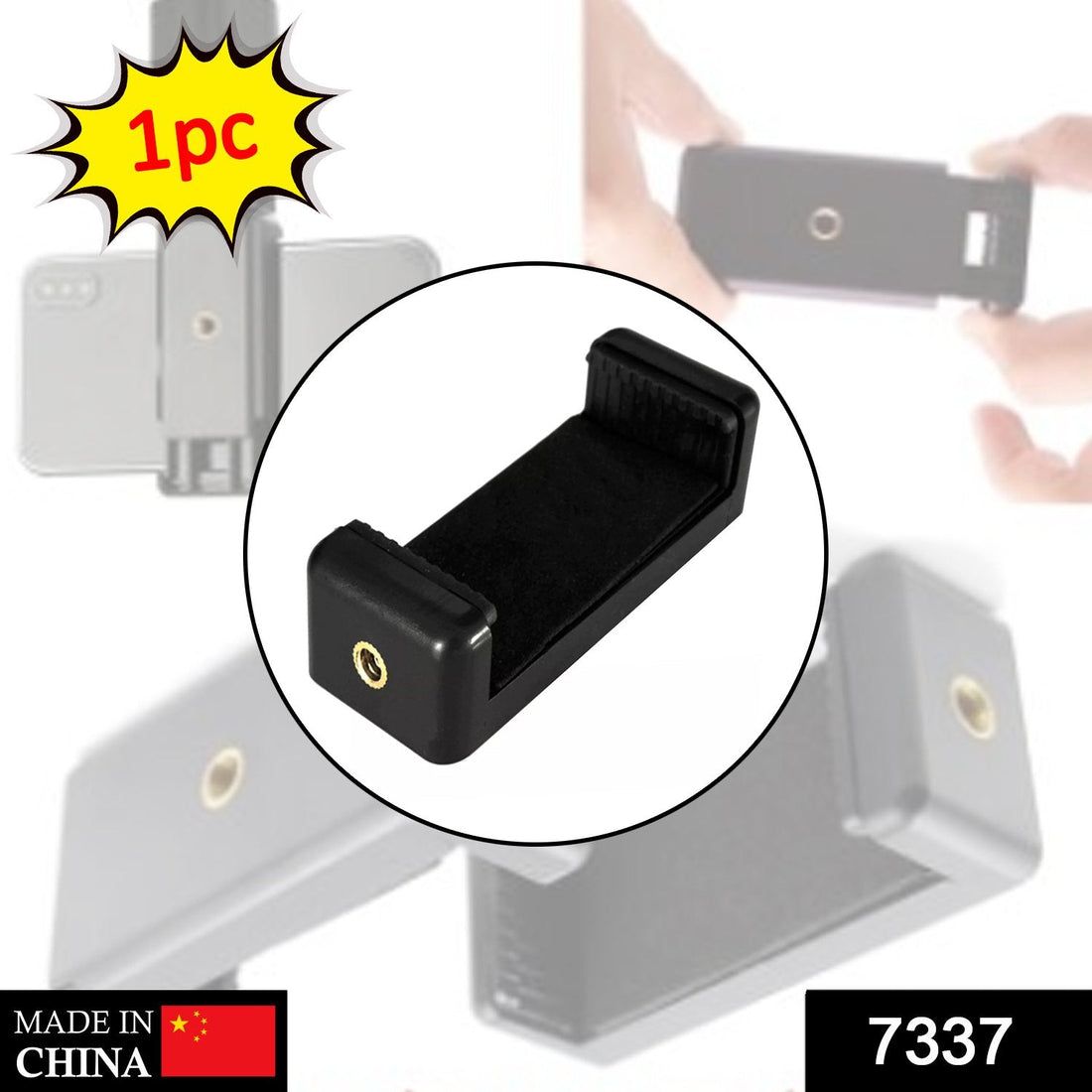 Mobile phone holder for car air vents, adjustable grip for secure mounting