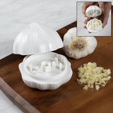 Garlic Press Sharpener Device – Portable Manual Ginger, Chili & Garlic Crusher, Masher, Chopper & Grinder for Kitchen Use