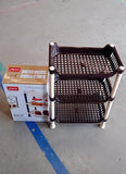 Apex Small Multiuse Plastic Storage Rack Organizer 3-Tier