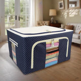 Foldable Steel Frame Clothes Living Storage Organizer Handled Bag 60cm X 43cm X 32cm