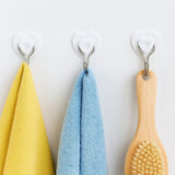 Multipurpose Strong Hook Self-Adhesive hooks for wall Heavy Plastic Hook, Sticky Hook Household For Home , Decorative Hooks, Bathroom & All Type Wall Use Hook , Suitable for Bathroom, Kitchen, Office (5 Pc Set)
