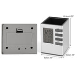 Stylish Multifunction Desk Clock with Pen Holder