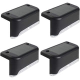 4-Piece Solar Waterproof Garden, Stair & Railing Lights