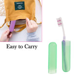 4969 6pc Plastic Toothbrush Cover Anti Bacterial Toothbrush Container- Tooth Brush Travel Covers Case Holder Cases