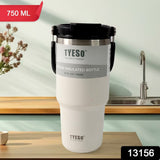 High Quality Stainless Steel Vacuum Glass Insulated Glass Coffee Cups Double Walled Travel Mug, Car Coffee Mug, Tumbler (With Lid & Handle / 1 Pc)